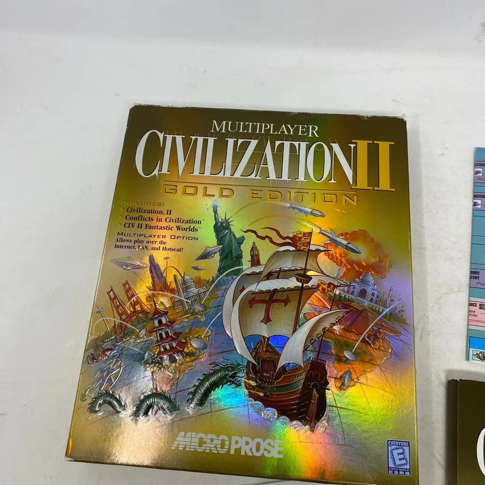 MicroProse Civilization II Gold Edition Multiplayer PC Windows 95 Big Box 53047